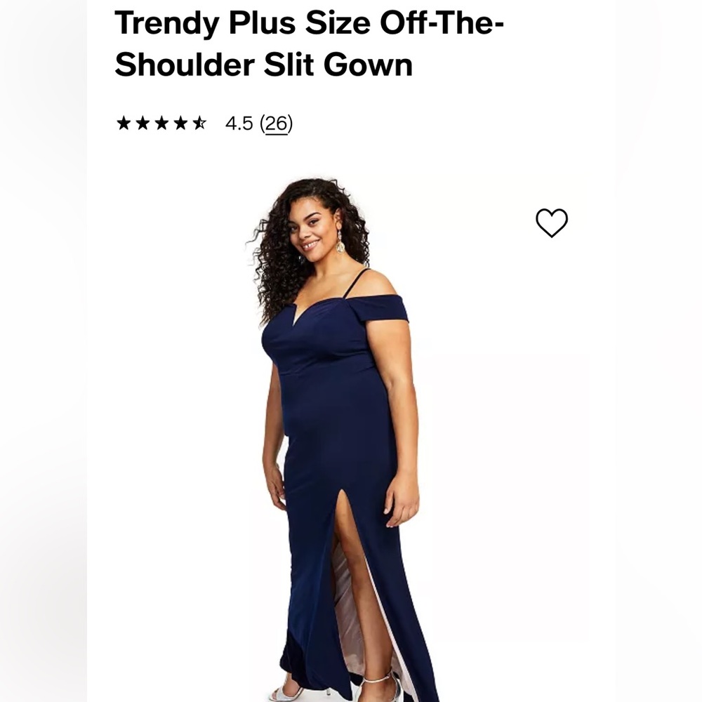 Plus size formal gown size 16w